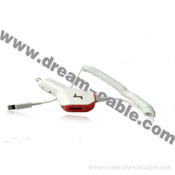 High Quality 5V 2.1A in Car Charger for iPhone 5 with 8 Pin Cable (YTX346)